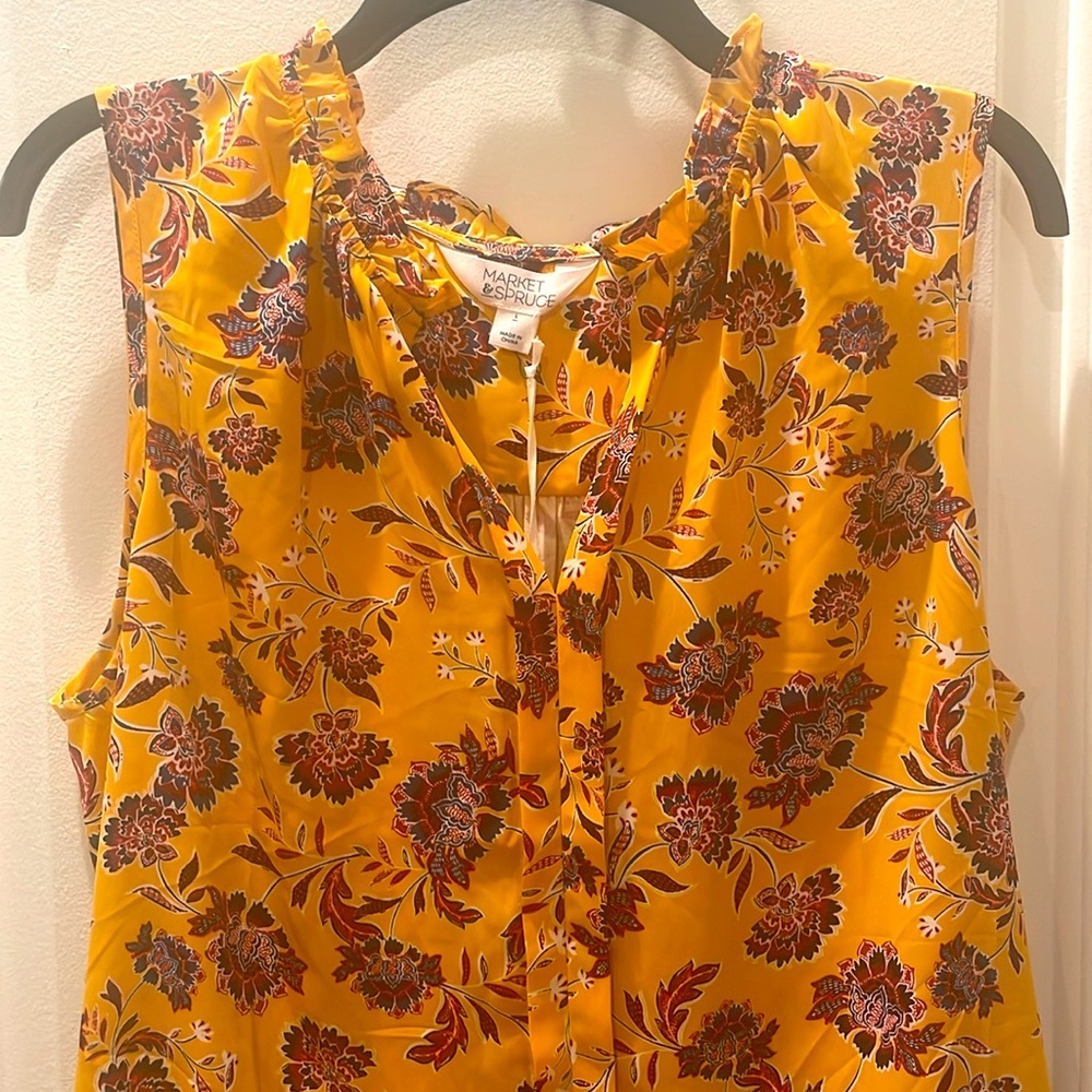 NEW…Market & Spruce Floral Sleeveless Blouse - Picture 2 of 2